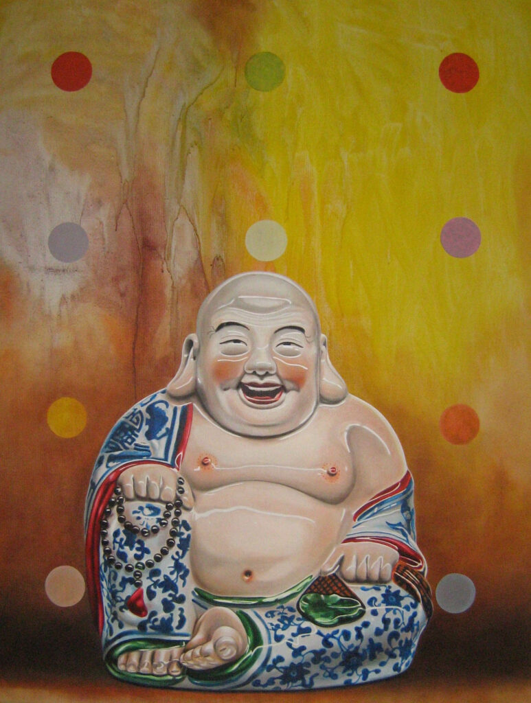 ANDREAS AMRHEIN o.T.Buddha 2010 Acryl auf Leinwand 200x150cm