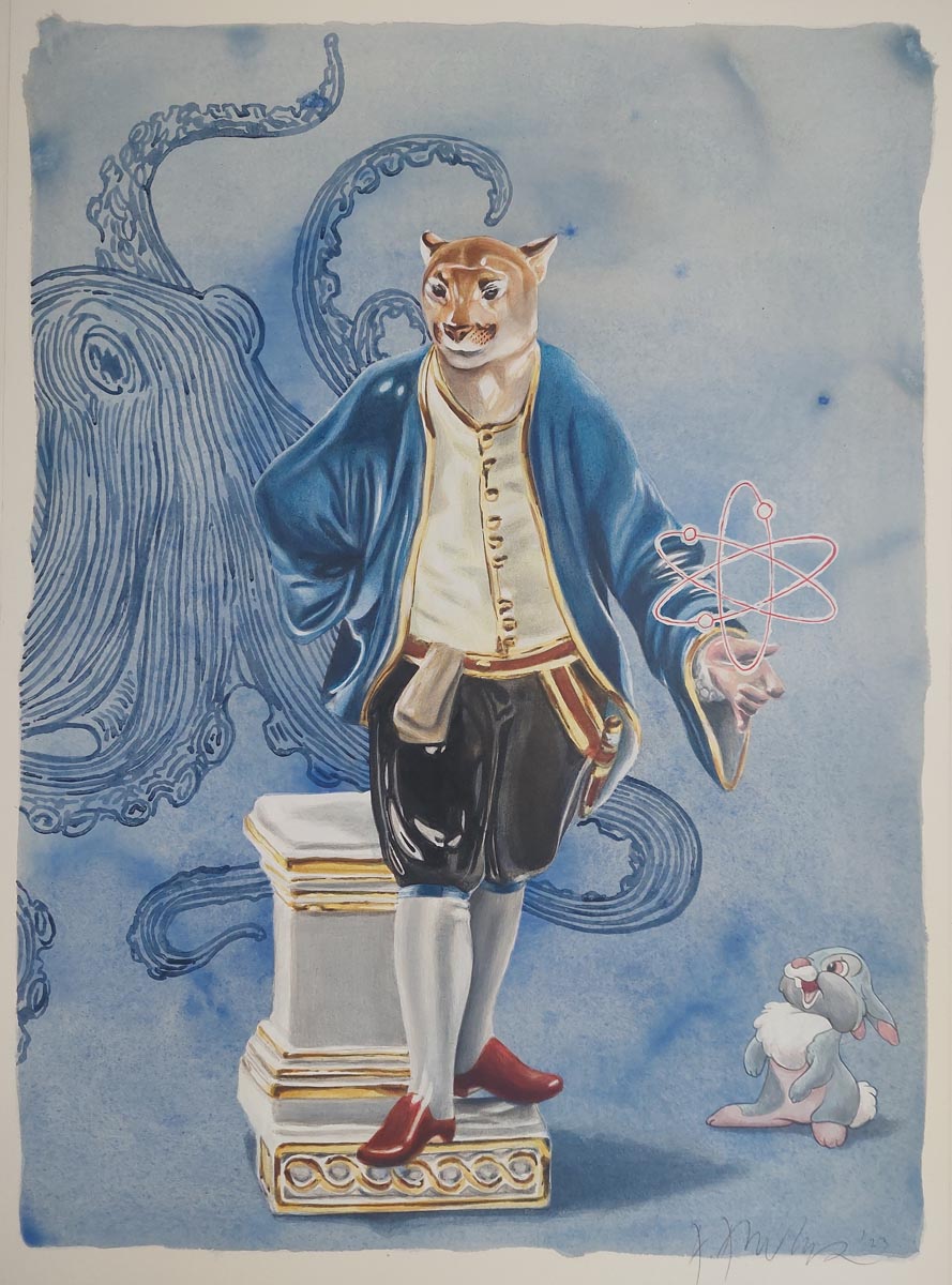 ANDREAS AMRHEIN The Magician 2023 Acryl auf Buetteb